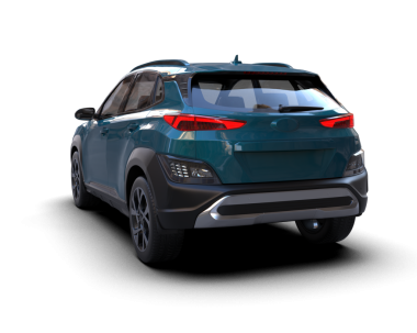 Siyah arkaplan üzerinde modern SUv 3 boyutlu görüntüleme