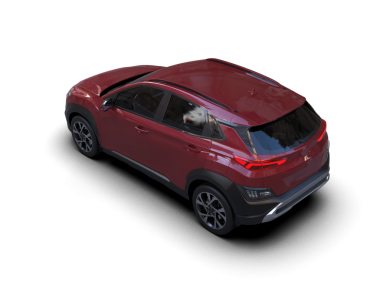 Kırmızı araba arka planda izole edildi. 3d oluşturma