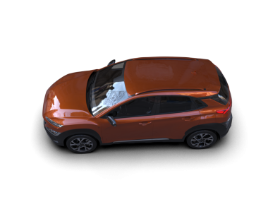 Siyah arka planda modern kompakt araba. 3d illüstrasyon