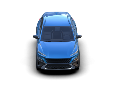 Modern araba arka planda izole edilmiş. 3D görüntüleme - 3D