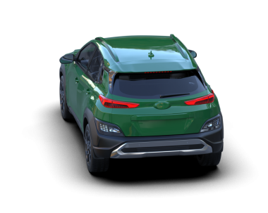 modern araba siyah arka planda izole edildi. 3 boyutlu görüntüleme - 3 boyutlu