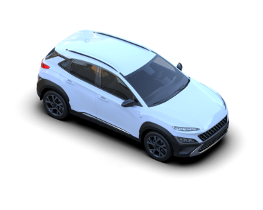 Stüdyoda karanlık bir arka planda modern bir arabanın 3 boyutlu görüntüsü.