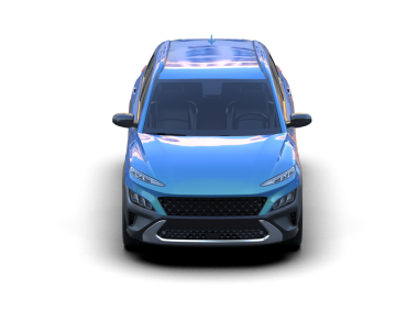 Modern araba arka planda izole edilmiş. 3D görüntüleme - illüstrasyon