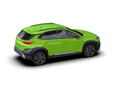 modern yeşil SUV arabası beyazda izole edildi