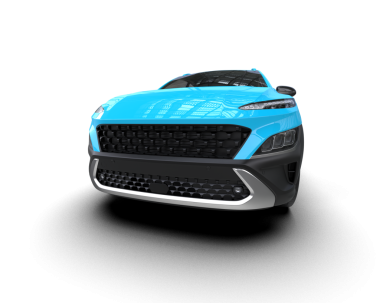 Beyaz arka planda bir araba. yüksek kalite. 3d oluşturma