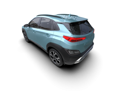 beyaz arkaplan üzerinde modern SUv 3D görüntüleme