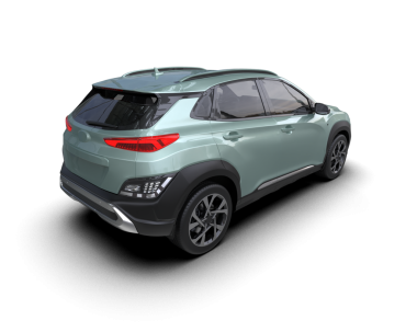 Modern araba arka planda izole edilmiş. 3D görüntüleme - illüstrasyon