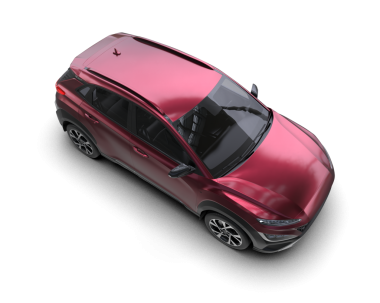 Siyah arkaplanı olan kırmızı SUv 3 boyutlu görüntüleme