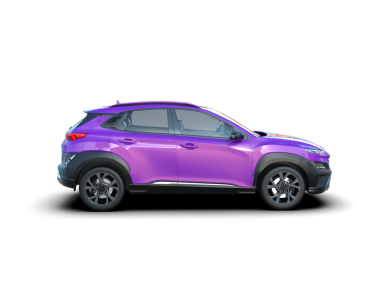 beyaz arkaplanlı mor araba 3 boyutlu.