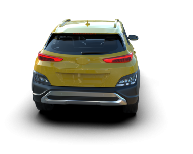 Gri arka planda modern şehir arabası. 3d illüstrasyon