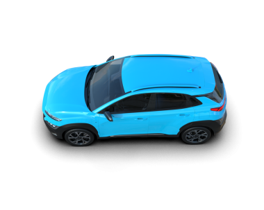 modern mavi araba beyaz arka planda izole edilmiş.