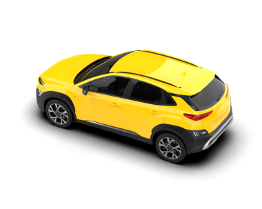 Sarı arabanın gerçekçi 3 boyutlu görüntüsü