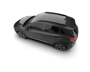 Siyah arka planda bir araba. Yüksek kalite çizim. 3d oluşturma