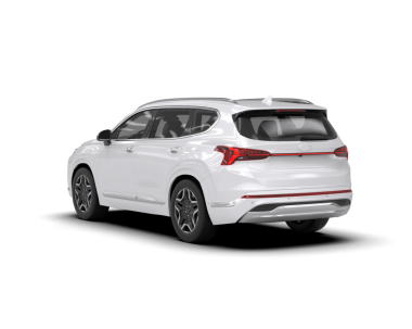 Beyaz arka planda beyaz modern araba