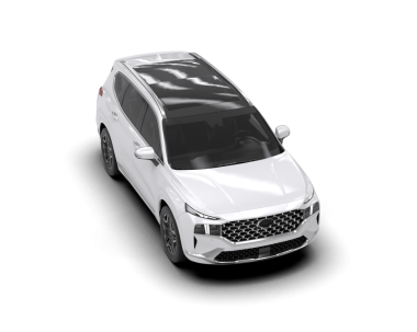 Araba beyaz arka planda izole edilmiş. 3d illüstrasyon