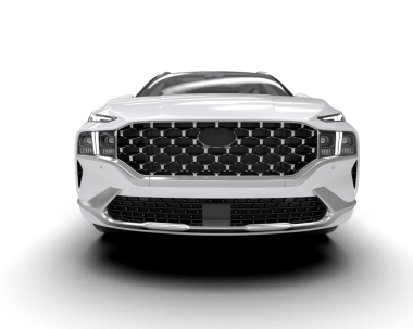 Arka planda izole edilmiş modern lüks araba. 3D görüntüleme - illüstrasyon