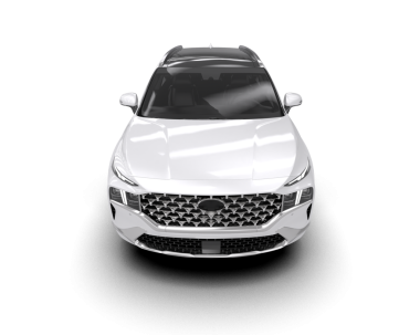 Araba beyaz arka planda izole edilmiş. 3D illüstrasyon - ön manzara. Üst Manzara. Araba tasarımı. 3d oluşturma