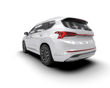 Yaratıcı tasarımın için boş bir beyaz lüks araba. 3d illüstrasyon