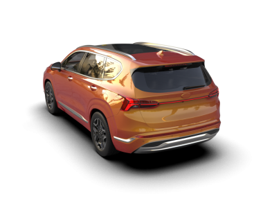 Beyaz arkaplandaki araba.