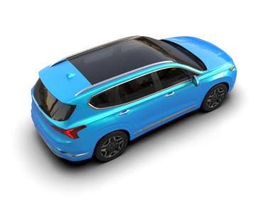 modern mavi araba siyah zemin üzerinde izole edilmiş 3 boyutlu