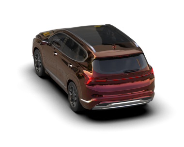 Siyah arka planda modern kompakt araba. 3d illüstrasyon.