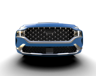 Siyah arka planda modern bir araba. 3d oluşturma