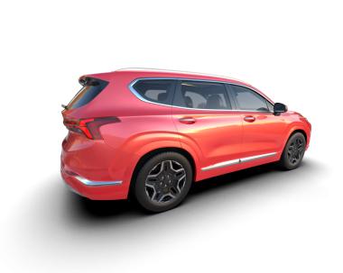 Beyaz arka planda kırmızı premium araba. 3d oluşturma