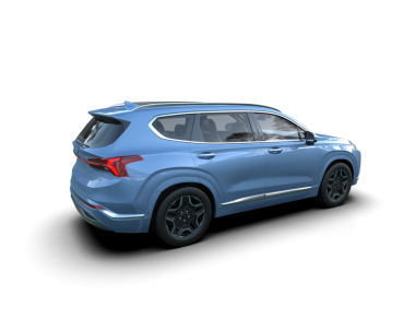 Beyaz stüdyo arka planında izole edilmiş 3 boyutlu markasız bir SUV.