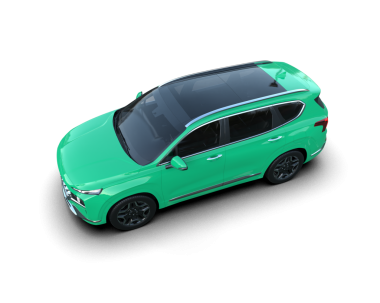 Beyaz arka plan üzerinde izole yeşil modern araba