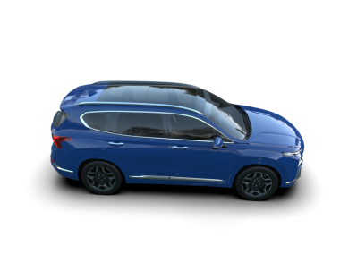 mavi modern araba beyaz arka planda izole edildi