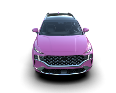 Pembe modern araba siyah arka planda izole edilmiş. 3d oluşturma