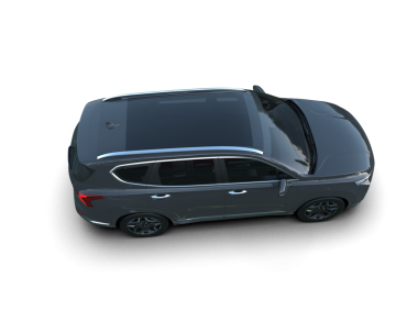 Siyah stüdyo arka planında izole edilmiş 3 boyutlu bir araba..