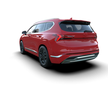 Modern araba arka planda izole edilmiş. 3d oluşturma