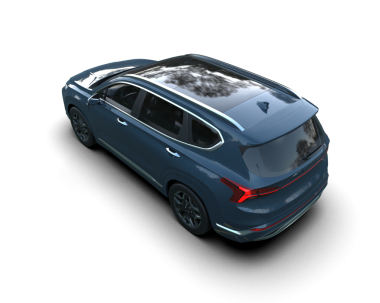 Stüdyo ortamında markasız bir SUV 'un 3 boyutlu çizimi