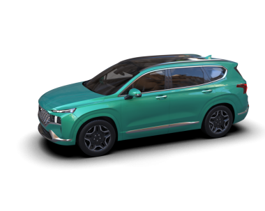 modern şehir arabası beyaz zemin üzerinde izole edilmiş 3 boyutlu görüntüleme