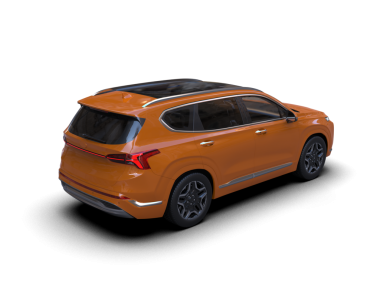 Turuncu lüks iş arabası beyazda izole edilmiş. 3 Boyutlu Hazırlama