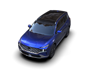 Siyah arka planda modern mavi araba. araba - 3D görüntüleme