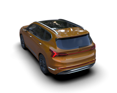 Modern araba arka planda izole edilmiş. 3D görüntüleme - illüstrasyon