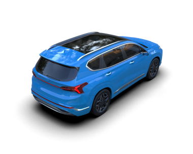 Beyaz arka planda bir araba. 3D görüntüleme - izole et