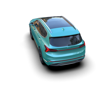 3 boyutlu mavi SUV araba.