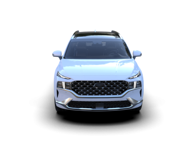 Üç boyutlu beyaz sedan, siyah arka planda.