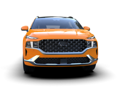 Arka planda lüks bir araba var. 3D görüntüleme - illüstrasyon