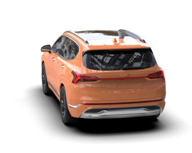 Yepyeni arabanın 3 boyutlu resmi.