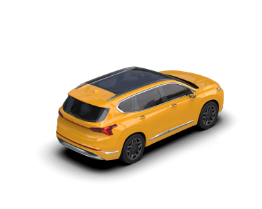 Turuncu renkli lüks araba.