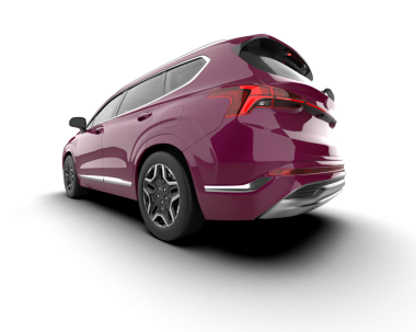 Beyaz arka planda bir araba. yüksek teknoloji