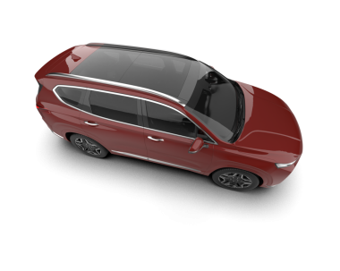 Stüdyo arka planında izole edilmiş 3 boyutlu bir araba..