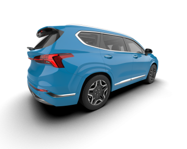 Beyaz arka planda modern bir araba. 3d oluşturma