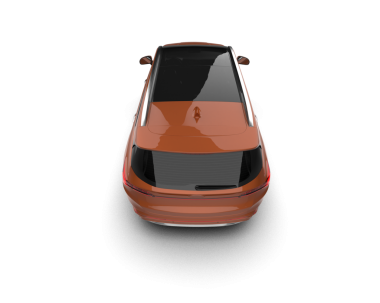 Beyaz arka planda modern bir araba. 3d oluşturma