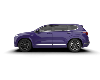 Beyaz arka planda mor bir arazi aracı. 3d oluşturma.