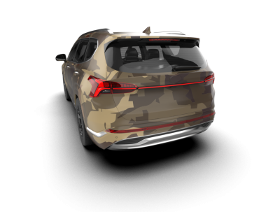 modern SUv beyaz arkaplanda izole edildi